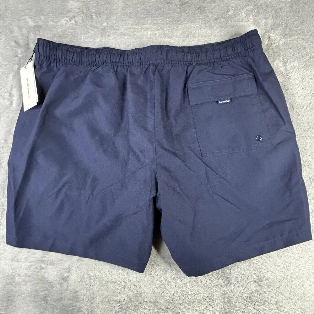 Calvin Klein‎ Swim Trunks Mens XXL Blue Mesh Lined Bathing Suit Shorts New $59